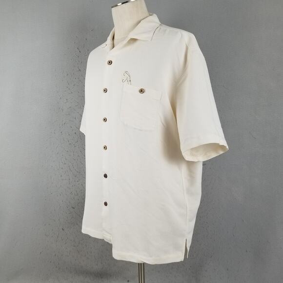 Caribbean Shirt Mens XL Embroidered Parrot Golf Rayon Blend Button Up Casual - Picture 6 of 15